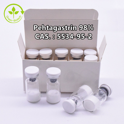 98% Cas 5534-95-2 پودر پنتاگاسترین 10 میلی گرم در بطری