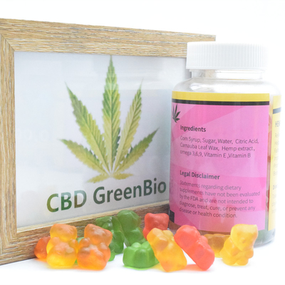عصاره کنف CBD Sleep Gummy Pain استرس 220 گرم در هر بطری حلقه هلو صمغی CBD