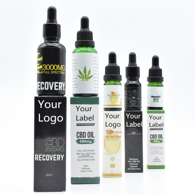 OEM ODM با طیف وسیع CBD Oil THC Free for Healthy Care 500mg 1000mg
