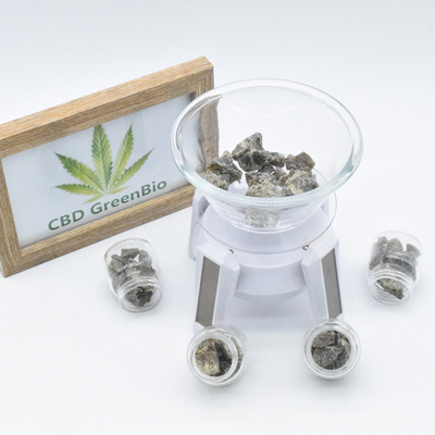 Smoke Dab CBD موم فرو ریختن 10 گرم در هر بطری THC رایگان در دسترس زیستی بالا